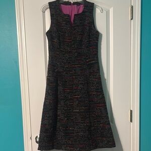 Carlisle Collection Black and Pink Multicolor Scoop Neck Sheath Dress
